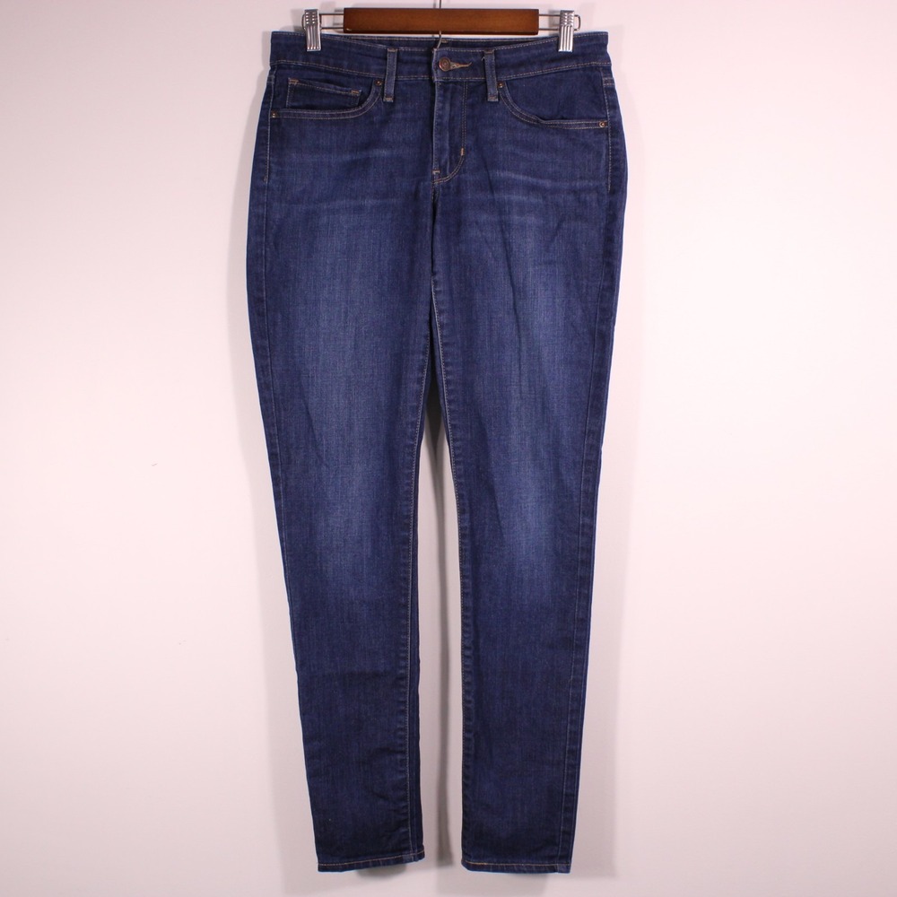Levis‎ 711 Jeans Womens Sz 30 Dark Blue Faded Skinny Preppy Stretch Denim-30x31 - Picture 7 of 15